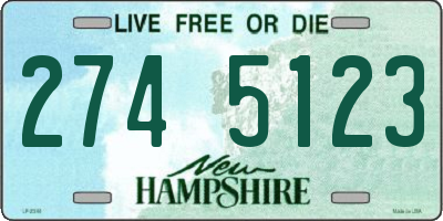 NH license plate 2745123