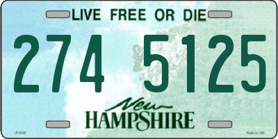 NH license plate 2745125