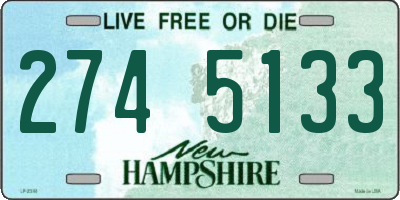 NH license plate 2745133