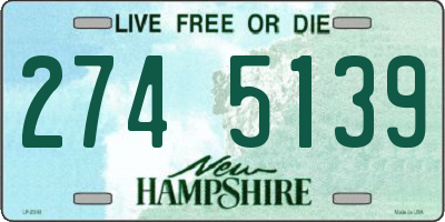 NH license plate 2745139