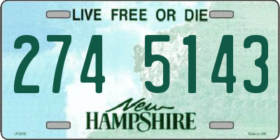 NH license plate 2745143