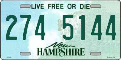 NH license plate 2745144