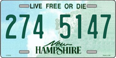 NH license plate 2745147