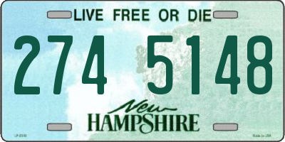 NH license plate 2745148