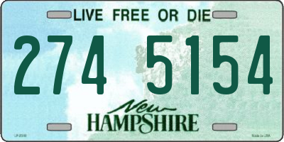 NH license plate 2745154
