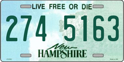 NH license plate 2745163