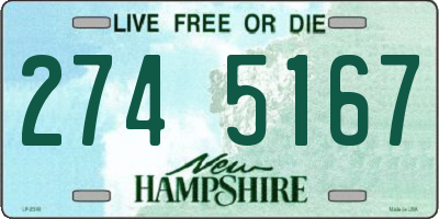 NH license plate 2745167