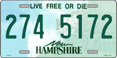 NH license plate 2745172