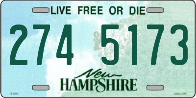 NH license plate 2745173