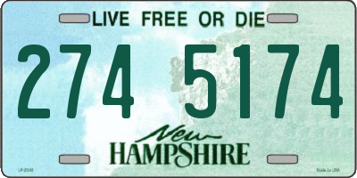 NH license plate 2745174