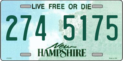 NH license plate 2745175
