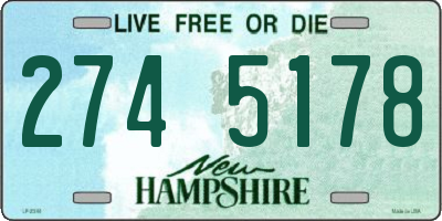 NH license plate 2745178