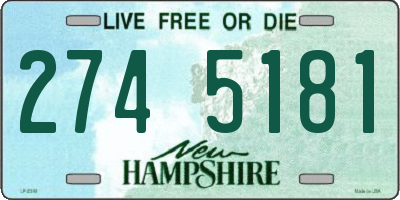 NH license plate 2745181