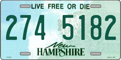 NH license plate 2745182