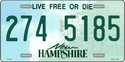 NH license plate 2745185