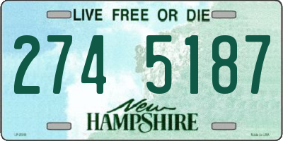 NH license plate 2745187