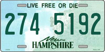 NH license plate 2745192