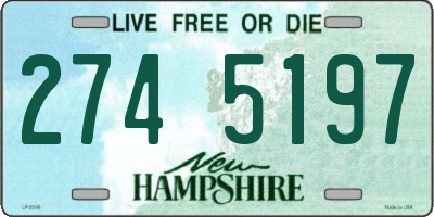 NH license plate 2745197