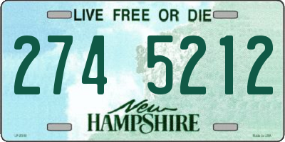 NH license plate 2745212