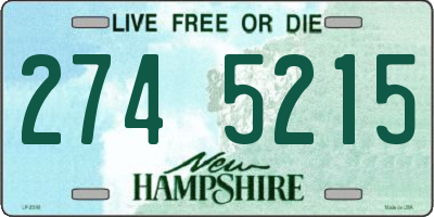 NH license plate 2745215