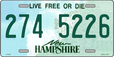 NH license plate 2745226
