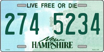 NH license plate 2745234