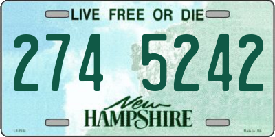 NH license plate 2745242