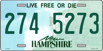 NH license plate 2745273