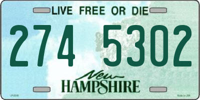 NH license plate 2745302