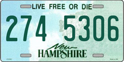 NH license plate 2745306