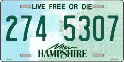 NH license plate 2745307