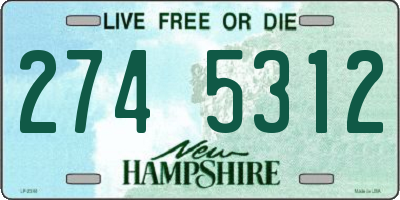 NH license plate 2745312