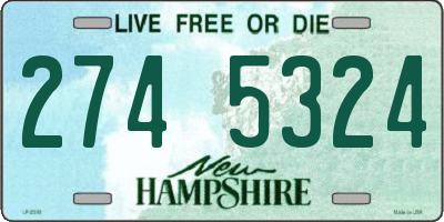 NH license plate 2745324