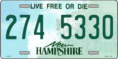 NH license plate 2745330
