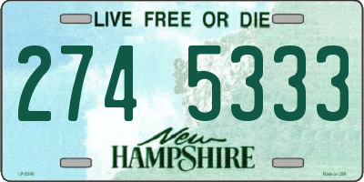 NH license plate 2745333