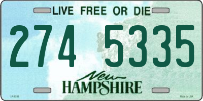 NH license plate 2745335
