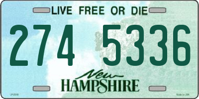 NH license plate 2745336