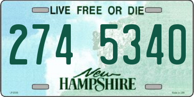 NH license plate 2745340