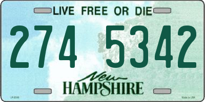NH license plate 2745342