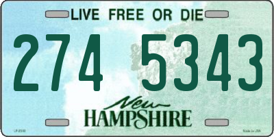 NH license plate 2745343