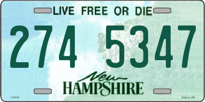 NH license plate 2745347