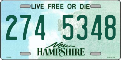 NH license plate 2745348