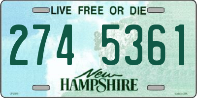NH license plate 2745361