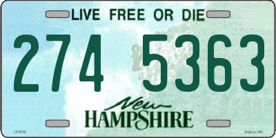 NH license plate 2745363