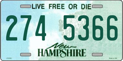 NH license plate 2745366