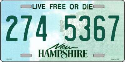 NH license plate 2745367