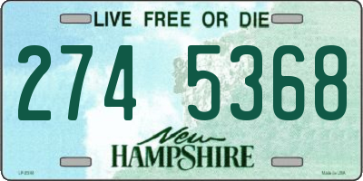 NH license plate 2745368