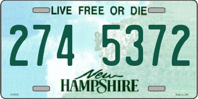 NH license plate 2745372