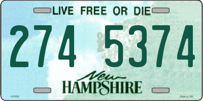 NH license plate 2745374