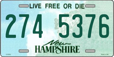 NH license plate 2745376